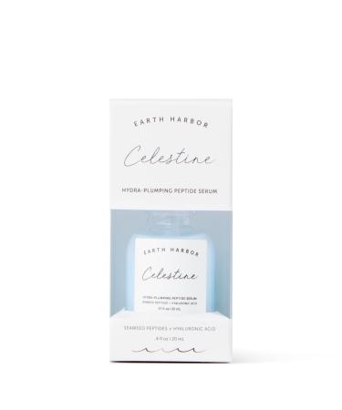 Earth Harbor | CELESTINE Hydra-Plumping Peptide Serum - Skin Elasticity & Replenishing Nutrients | Hyaluronic Acid + Seaweed Peptides | Plant-Based & Certified Vegan | (20ML)