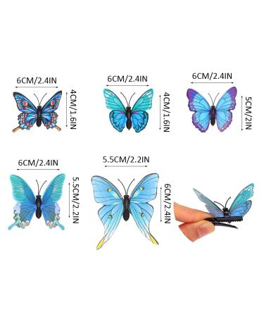 Bartosi Blue Butterfly Hair Clips - Pack of 20 Decorative Bobby Pins for Women and Girls - Buy Online on GoSupps.com