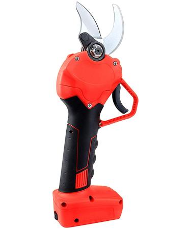 Cordless Electric Pruning Secateurs Portable Anti-Rust Sharp Blade 35Mm Cutting Diameter for Garden Fruit Tree Bushes Trimmer Landscaping (Red)
