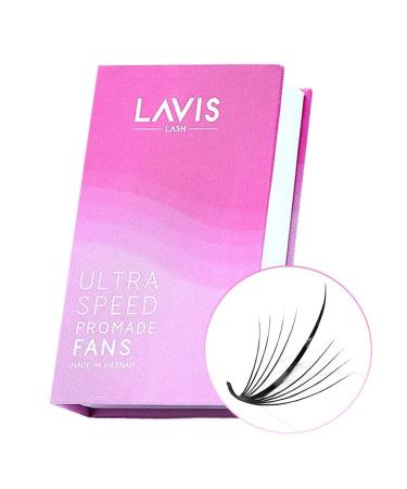 LAVISLASH 500 Promade Fan Eyelash Extension | Fluffy Wispy Lashes Extensions | Faux Mink Lashes | Mutiple Options 5D/7D/9D/11D Fans | 0.05/0.07mm Thickness | C CC D Curl | 9 - 16mm Length | Volume Individual Lashes (9D-0...