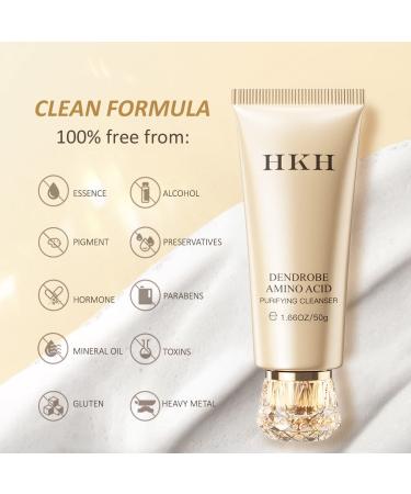HKH Gentle Facial Cleanser | Hydrating Amino Acid Face Wash for Dry to Normal Sensitive Skin | Natural Formula for Men & Women - Buy Online on GoSupps.com