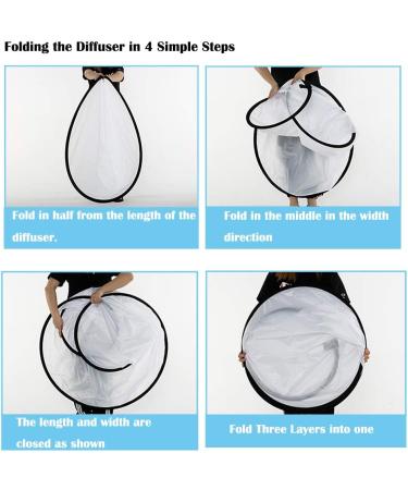 Collapsible Sun Reflector Diffuser Panel 59x39.3 Inches - Ideal for Photo Studio & Outdoor Portrait Photography - Buy Online on GoSupps.com