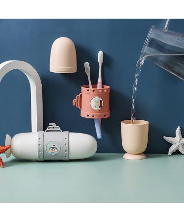 Portable Toothbrush Etui Set - 3pcs Travel Toothbrush Covers & Water Cup for Camping Business Trips & Home - Buy Online on GoSupps.com
