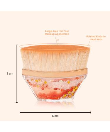 Buy Crystal Gold Kabuki Hexagon Foundation Makeup Brush - Perfect for Liquid Cream & Powder Cosmetics | International Shipping Available - Buy Online on GoSupps.com