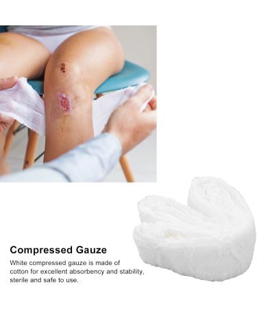 Compression Curve Gauze Block Good Wicking Cotton Compressed Gauze Individually Wrapped for Home Outdoors - Buy Online on GoSupps.com