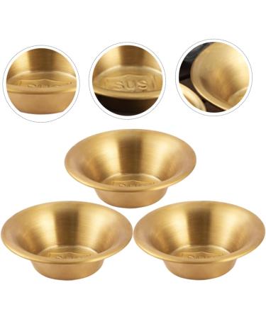 ABOOFAN 15 Pcs Western Restaurant Steak Sauce Dressing Cup Steak Seasonings Mini Containers Small Food Containers Seasoning Dishes Container for Food Stainless Steel Measuring Cup Dip 6.5X3.5X2CMx5pcs Goldenx5pcs - Buy Online on GoSupps.com