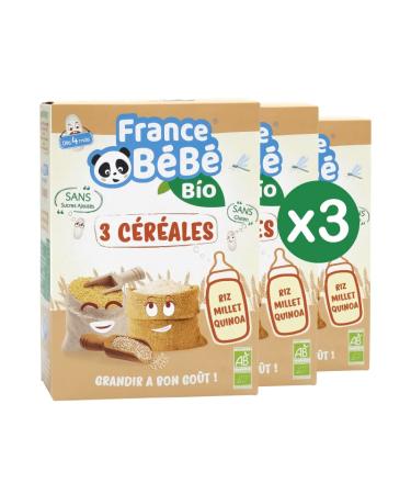 FRANCE B B BIO - 3 C r ales BIO pour B b d s 4 mois- Lot 3 x 200g