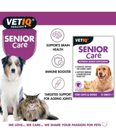 VetIQ Senior Care Supplement 45 Tablets (Pack of 1) - Buy Online on GoSupps.com