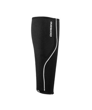 Rehband neoprene calf bandage 1 piece shin support calf compression promotes blood circulation in endurance sports compression sleeve for running Colour:Black Size:X-Large X-Large Black