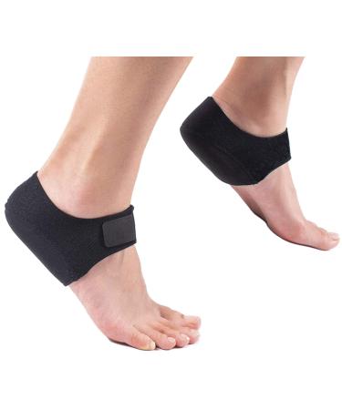 1 Pair of Plantar Fasciitis Heel Cups Heel Protector Heel Pads for Plantar Fasciitis Relief Adjustable Heel Pads for Heel Pain Relief Achilles tendonitis Bone Spurs (L(7-12UK) Black) L(7-12UK) Black
