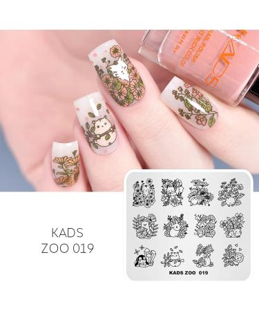 KADS Nail Art Stamping plate Nail Template Nail Art Design Tool Nail DIY Design Image Plate (ZO019) - Buy Online on GoSupps.com