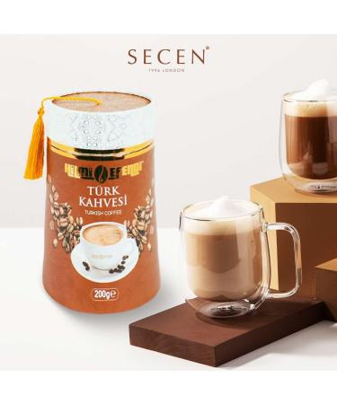 HILMI EFENDI - Turkish Coffee 200 Gr Ground Premium Ground Turkish Coffee Traditional Turkish Coffee 200 g Gift Boxed Roasted Arabica Coffee - Buy Online on GoSupps.com