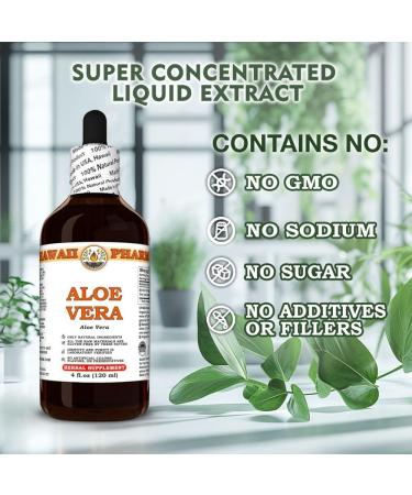 Aloe Vera (Aloe Vera) Dry Leaf Tincture, Made in Hawaii, Organic Raw Materials, All Natural, Vegan, Pure Liquid Extract - 2 fl.oz 2 Fl Oz (Pack of 1) - Buy Online on GoSupps.com
