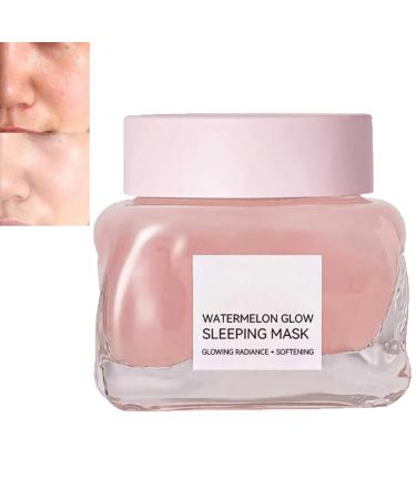 Watermelon Moisturizer Watermelon Sleeping Mask Lightweight Formula Daily Face Care Cream Hydrating Face Moisturizer Overnight Resurfacing Face Mask Anti-Aging Overnight Face Mask 50ML