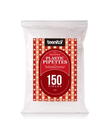 150PCS 3ML Disposable Plastic Transfer Pipettes Eye Dropper for Essential Oils, Makeup Tool & Science Lab - Buy Online on GoSupps.com