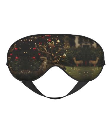 SSIMOO Xmas Sleep Mask-Adjustable Breathable Fashionable Eye Mask for A Comfortable Sleep Experience Black