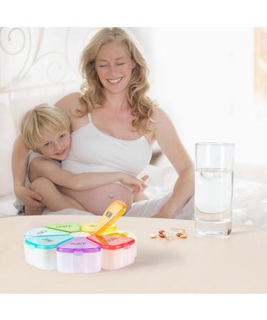 Gymboyang 7 Day Pill Organizer | Portable Weekly Pill Box for Travel | Dispenser Reminder Container for Vitamins, Fish Oil, Supplements, Medications - Buy Online on GoSupps.com
