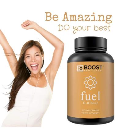 BoostCeuticals D Ribose Capsules 1500mg - Vegan & Gluten Free - Non GMO - 90 Count - Buy Online on GoSupps.com