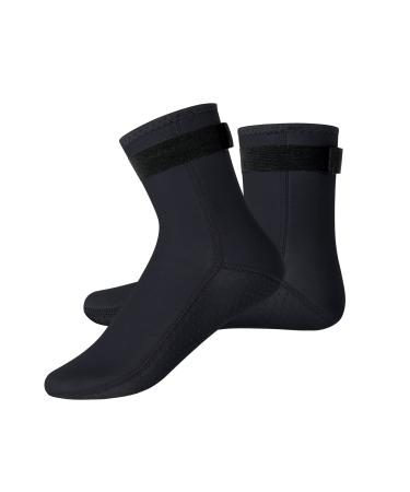 YDQUANI Wetsuit Socks 3mm Neoprene Diving Socks Thermal Anti-Slip Scuba Socks Water Booties for Swimming Water Sports Black X-Large