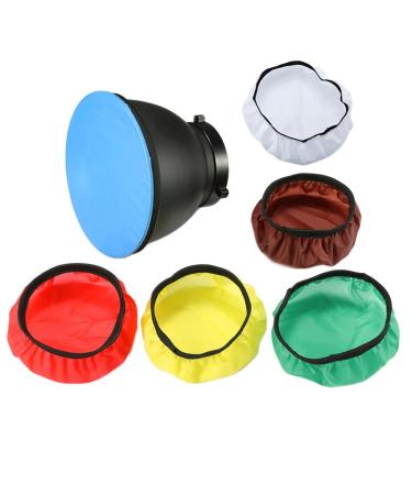 SQXBK 6PCS 7 Inches/ 18 cm Standard Diffuser Light Sock Cloth White/Red/Yellow/Blue/Brown/Green 6