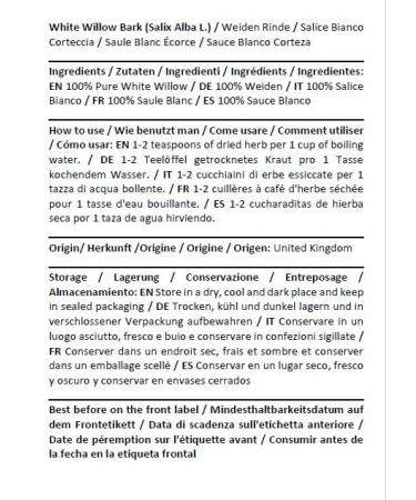 Health Embassy White Willow Bark | Salix Alba L | Herbal Tea (50g) Natural 50g - Buy Online on GoSupps.com