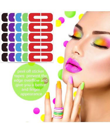 Plabbdpl Nail Polish Template - 50 Pcs Stencils Reusable Nail Edge Skin Barrier Kit & Art Protection Tools - Buy Online on GoSupps.com