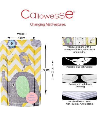 Callowesse Baby Changing Mat | Waterproof 79x47cm | Portable Foldable Design - Buy Online on GoSupps.com