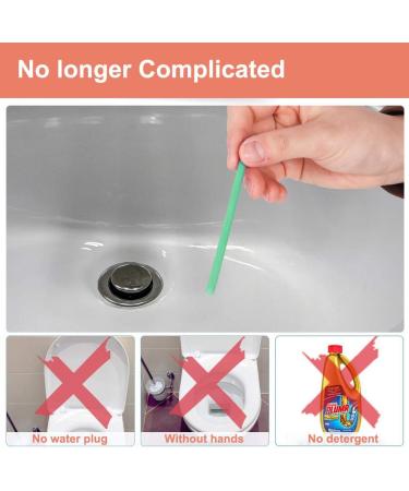 Fanshiontide 72 Pcs Enzymatic Drain Cleaner Sticks - Clear Drains & Pipes, Odor-Free Cleaning Tool for Kitchen, Bathroom & Toilet Sewer - Buy Online on GoSupps.com