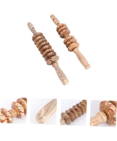 Healeved Wooden Massage Roller - 2-in-1 Handheld Muscle & Fascia Tool for Ultimate Relaxation | International Shipping Available - Buy Online on GoSupps.com