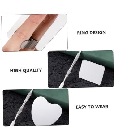 6 Sets Ring Palette Nail Polish Holder - Stainless Steel Makeup Kit for Manicure | 2pcs 7.6x5.1cm - Buy Online on GoSupps.com