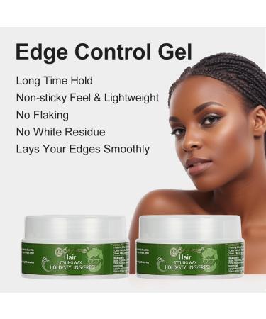 2 in 1 Instant Edge Control & Hair Wax - 48-Hour Moisturizing Edge Tamer with Tea Tree Oil Shea Butter & Jojoba Oil for Smooth Shiny Hair - International Shipping Available - Buy Online on GoSupps.com
