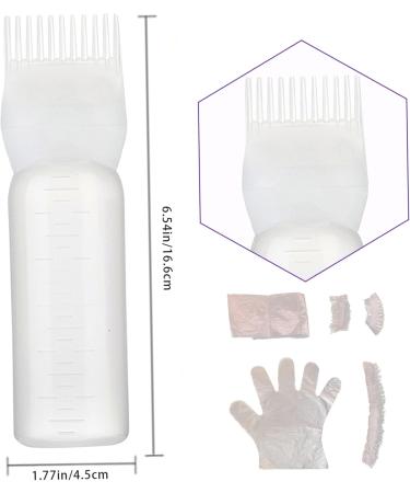 Hair Oil Applicator Bottle 160ml with Hair Dye Kit Root Comb Applicator Bottle with Clear Scale Portable Hair Bleach Kit for Home Barber Shop Hair Dye Tools Hair Oil Applicator Bottle - Buy Online on GoSupps.com
