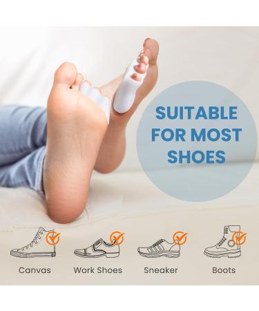 10 PCS Medium-Footed Gel Cushions & Toe Spreaders for Diabetic Comfort - Breathable Forefoot Pain Relief - Buy Online on GoSupps.com