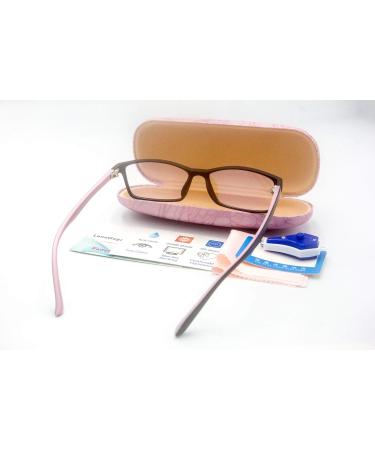 Buy Women s Anti Blue Light Glasses | Reduce Eye Strain & Glare | Gaming & Computer Use | UV Blocker | Stylish Narrow Rectangle Frame in Pink & Black - Buy Online on GoSupps.com