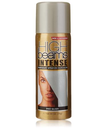 High Beams Intense Spray-On Hair Color - Silver - 2.7 Oz - Add Temporary Color Highlight to Your Hair Instantly - Great for Streaking Tipping or Frosting - Washes out Easily (SG_B008W32I7A_US) Silver 2.7 Ounce (Pack of ...