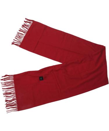USB Heated Loop Scarf with Tassel | 3 Temperature Settings | Cold Weather Warmth in Red - Buy Online on GoSupps.com