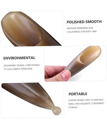 Minkissy Natural Horn Massage Scraper - Scalp & Back Massager Tool for Acupuncture & Relaxation - Buy Online on GoSupps.com