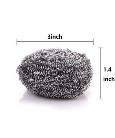 6 Pack Stainless Steel Sponges - Heavy Duty Scrubbing Pads for Kitchen, Bathroom & More - Buy Online on GoSupps.com