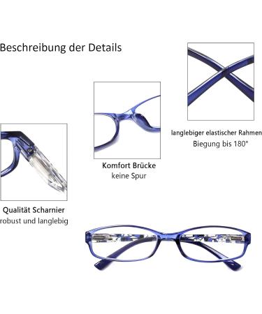 Cojwis 6 Pack Blue Light Filter Reading Glasses for Men & Women - Spring Hinge UV Protection Mixed Colors (2.25x) - Buy Online on GoSupps.com