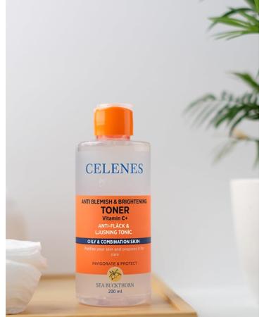 Celenes by Sweden Sea Buckthorn Facial Toner Anti-Pore & Brightening Face Toner 200ml - Vitamin C Niacinamide Face Lotion All Skin Types Including Oily-Combination Paraben-Alcohol Free - Buy Online on GoSupps.com