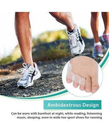 Pinky Toe Separators - 2 Pairs Gel Protectors for Overlapping & Curled Toes - Buy Online on GoSupps.com