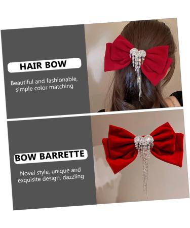 minkissy Tassel Hair Clip Red Bow Hair Clip Womens Hair Clips Hair Bow Clip Rhinestone Tassel Vintage Hair Bows Tassel Hair Accessories Hair Bows for Girls Miss Rhinestones Makeup French - Buy Online on GoSupps.com