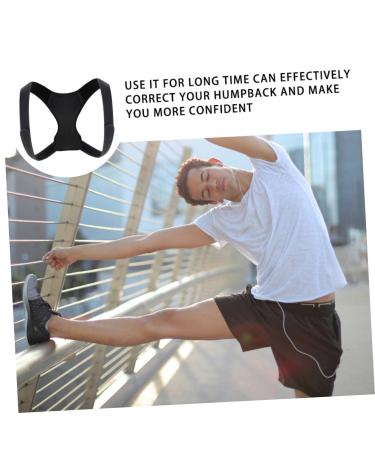Buy Healvian Adjustable Posture Brace & Hunchback Straightener - Shoulder Support for Men & Kids (Black - Buy Online on GoSupps.com