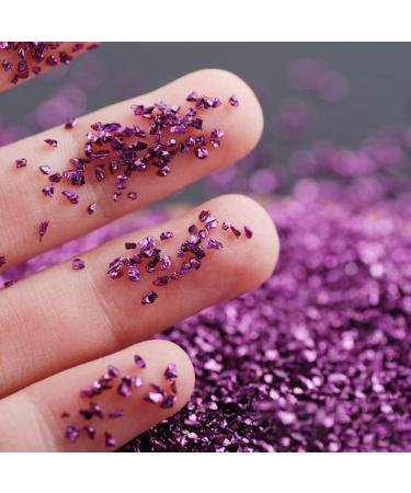dijiusidy Nail Art Crushed Glass Stones Irregular Glitter Crystal Fragment DIY Rhinestone Fillers Mobile Phone Jewelry Making Dark Purple - Buy Online on GoSupps.com