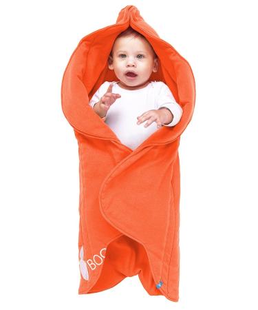 Wallaboo Baby Blanket Fleur For Pram Moses Basket Crib Car Seat Travel Supersoft 100% Cotton Newborn to 10 months Exclusive Flower shape 85 x 85 cm 34" x 34"inch Colour: Orange