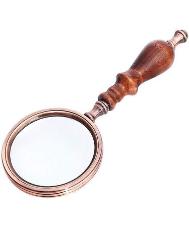 10X Vintage Wooden Handle Magenifier Round Loupe for Reading Books Newspaper Maps Check Coin Insect Rock Map Better Life