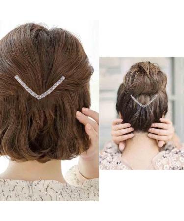 Cimenexe Bohemian Crystal Arrow Hair Clip Rhinestone Bar Hair Barrette Cz V Shape Hairpin Gold Rhinestone Hair Pins Clips Vintage Headwear Decorative Hair Accessories Jewelry for Women and Girls - Buy Online on GoSupps.com