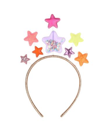 WLLHYF Glitter Star Headband Party Hair Headbands Valentines Day Gift Hair Bands Glitter Band Hair Accessory for Women (Colorful)