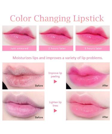3-Piece Color Changing Lip Gloss Set - Peaches, Strawberry, Watermelon | High-Shine pH Lip Stain & Balm | Long-Lasting & Hydrating Lipstick - Buy Online on GoSupps.com