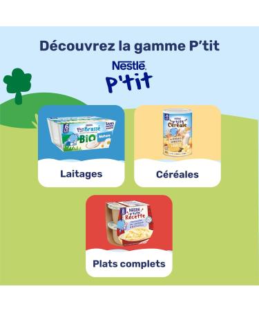 Nestl B b - P'tit onctueux Pomme sans sucres ajout s - d s 6 mois - 4 x 90g (Lot de 4) 4x90g (Lot de 4) - Buy Online on GoSupps.com